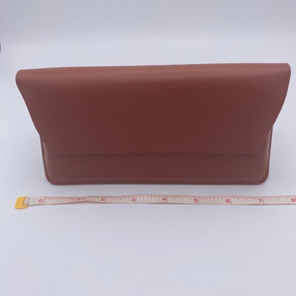 Missoni Sunglasses Case, Brown Chevron Embossed Leather, Black Cleaning Cloth - Picture 5 of 11